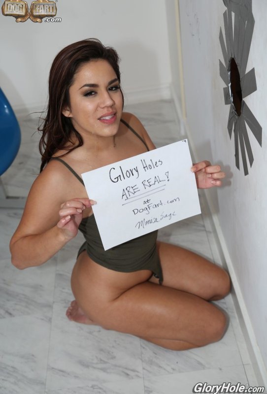 Брюнетка Моника Сейдж показывает свою фантастическую задницу и трахается с проституткой Би-би-си